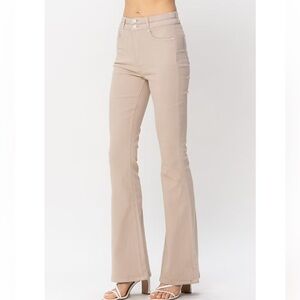 Judy Blue Tan Fit and Flare Jeans, size 7, 28